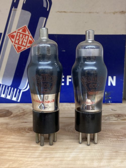 6C6 Neotron true NOS, French milspec tubes, perfect condition, one pair (2)