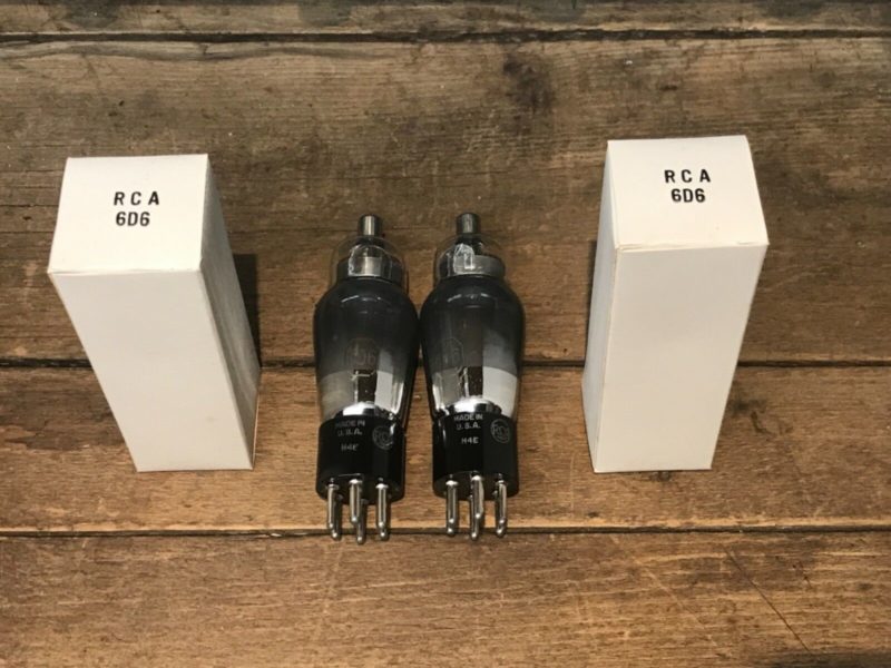 6D6 VT69 RCA CRC, one pair (2), NOS/NIB, milspec, perfect tubes