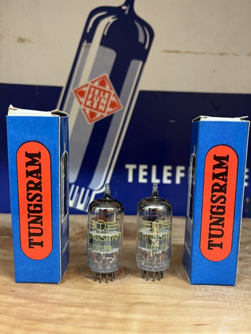 PCC189 7ES8 Tungsram true NOS/NIB, sub for E88CC/6922/CCa/6DJ8, one pair (2)