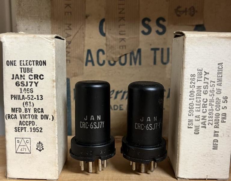 6SJ7Y RCA NOS/NIB, milspec tubes from the 1950ies, one pair (2)