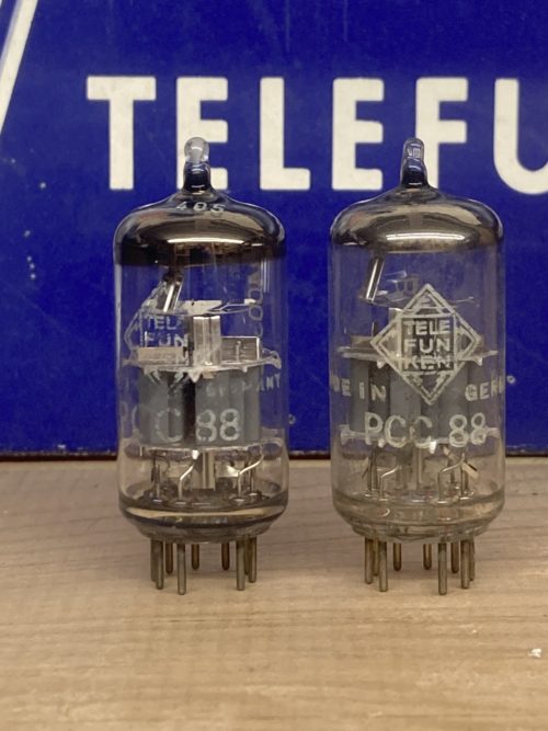 PCC88 7DJ8 Telefunken, slightly used, test like new, diamond <> on bottom, one pair (2)