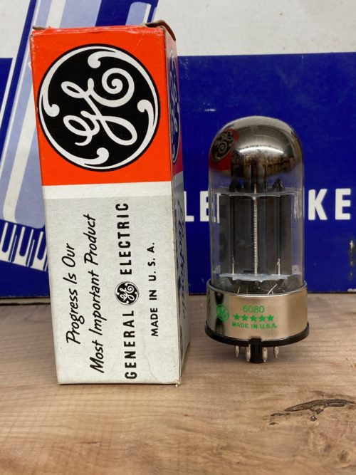 6080 GE 5 star vintage 1960ies production, D-getter, true NOS, 6AS7G sub