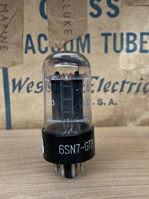6SN7GTB ITT/Hitachi, black plates, copper rods, tests excellent - Image 2
