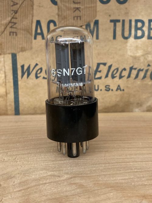 6SN7GT ECC33 B65 british Tungsram/GEC/Osram, fat black base - Image 3