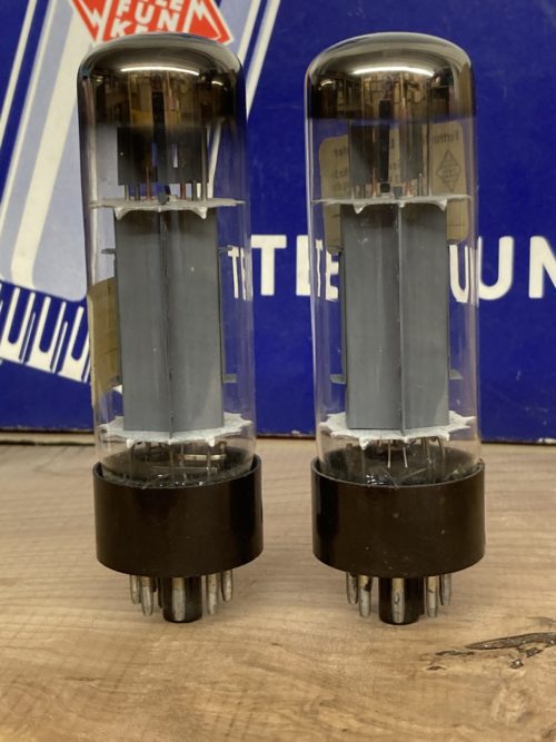 EL34 Telefunken, winged plates, double-O getter, "Lab sample", x-rare! one pair (2) - Image 4