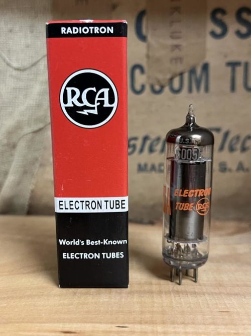 6AQ5/6005/EL90 RCA, NOS, black plate, round getter