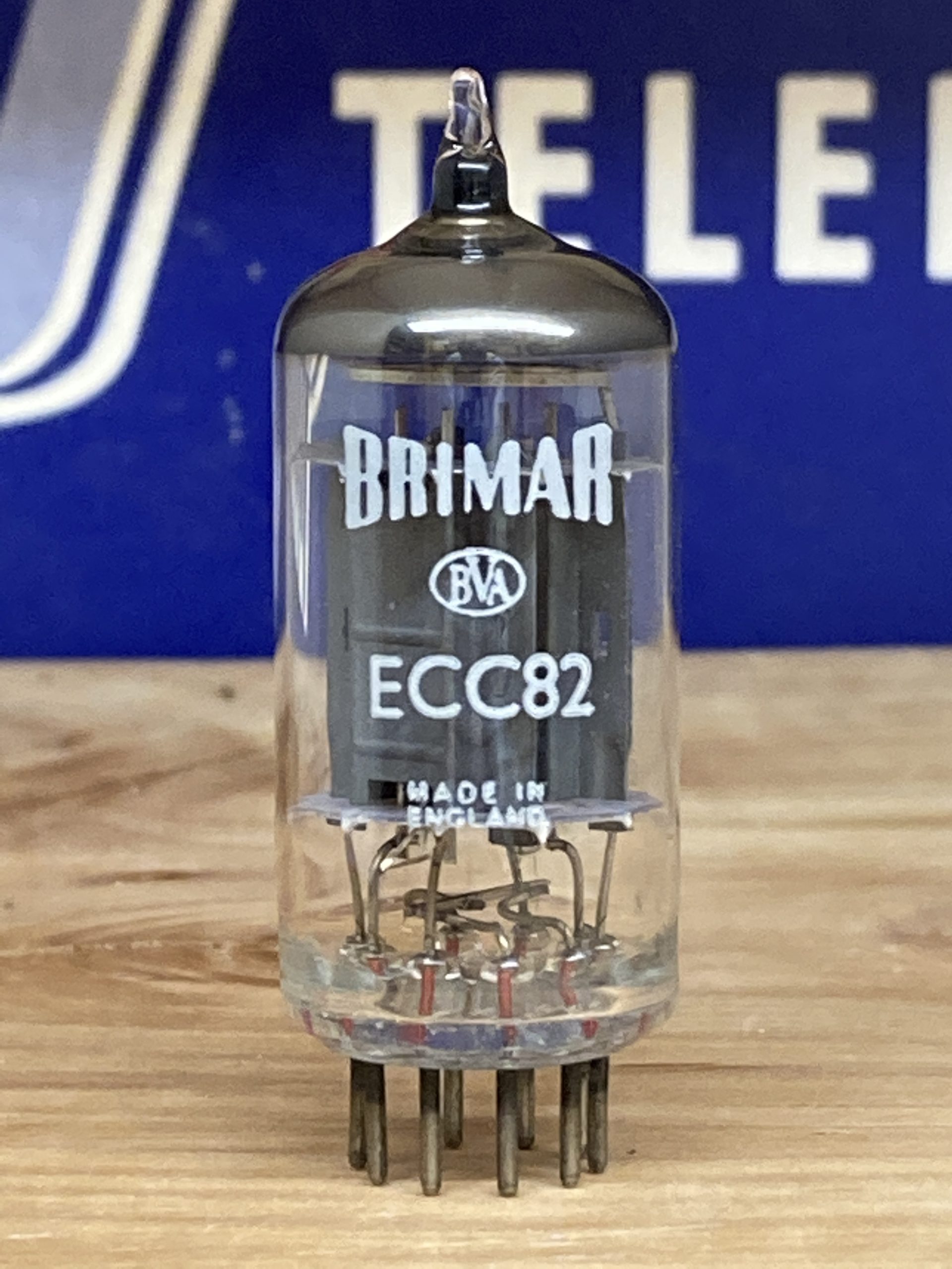 ECC82 12AU7 CV491 CV4003 Brimar, 17mm long plate, tested