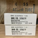 12SG7 GE one pair, true NOS/NIB, milspec, sealed boxes from 1950ies
