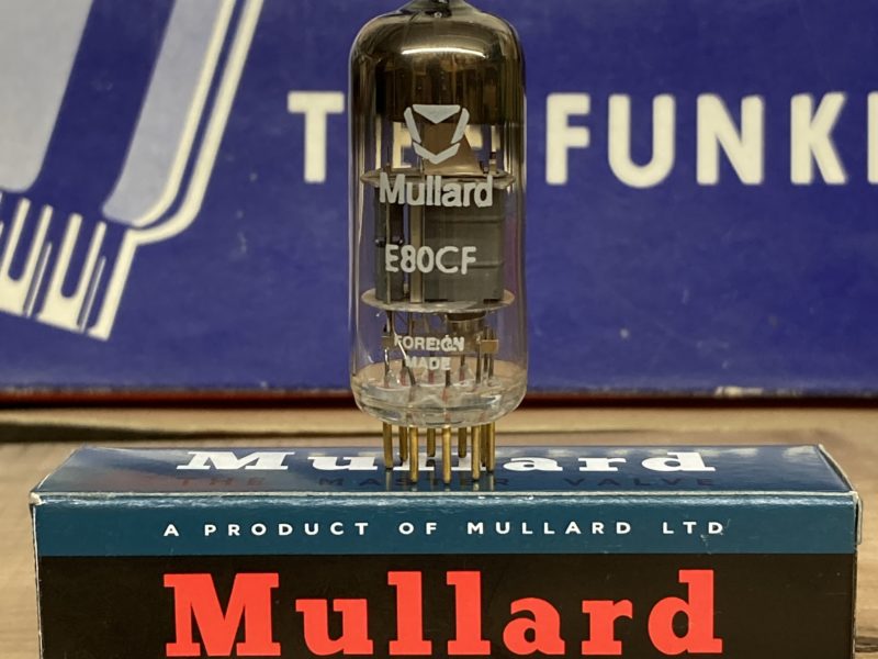 E80CF Mullard, true NOS, special quality 6BL8 with gold pins