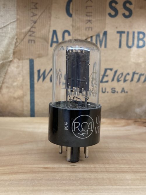 6X5GT EZ35 VT126B RCA, NOS, black plates, D-getter, silver print, milspec - Image 2