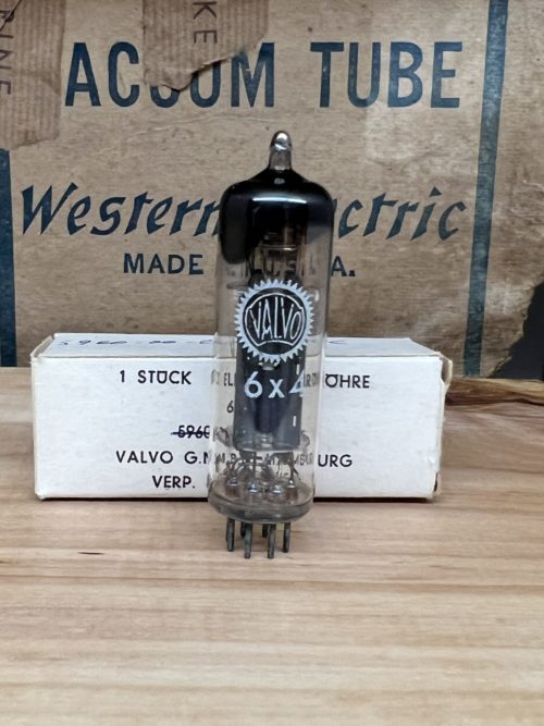 EZ90 6X4 CV493 U78 Mullard branded Valvo true NOS/NIB, square-getter