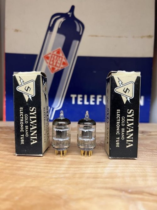 6AK5 5654 Sylvania Gold Brand, milspec, square getter, super strong pair