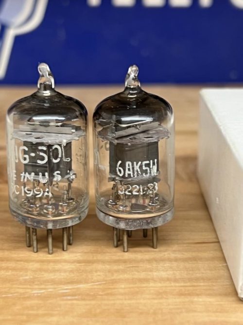 6AK5 5654 Tung-Sol, milspec, square getter, 1950ies, one pair - Image 3
