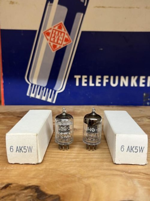 6AK5 5654 Tung-Sol, milspec, square getter, 1950ies, one pair