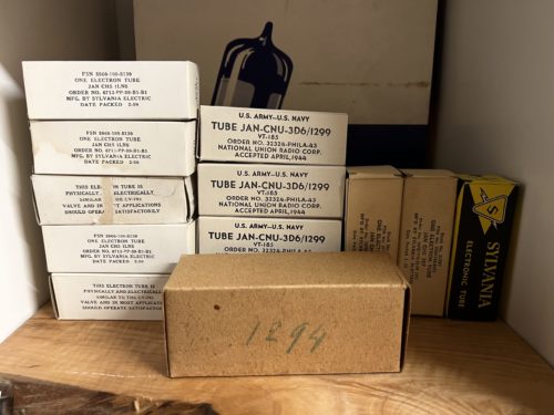 1LN5 etc. set of NOS signal corps tubes for SCR 610