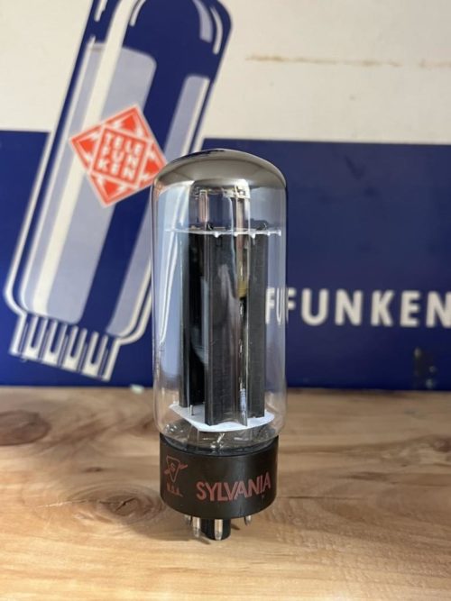 5U4GB Sylvania, long black plate, tall boy, top O-getter
