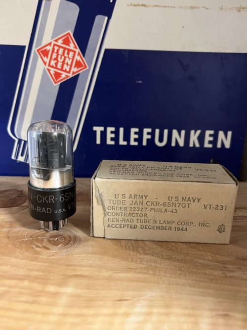 6SN7GT Ken-Rad 1944 clear glass for sale