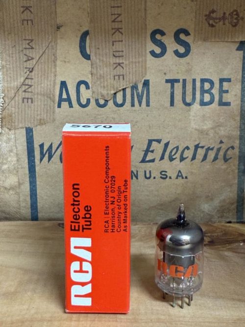 5670 RCA, 396A, 2C51 true NOS/NIB, black plate, round getter - Image 4