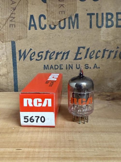 5670 RCA, 396A, 2C51 true NOS/NIB, black plate, round getter