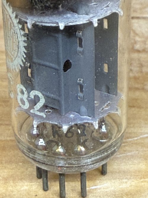 ECC82 12AU7 Valvo, K62 series, declined O getter - Image 2