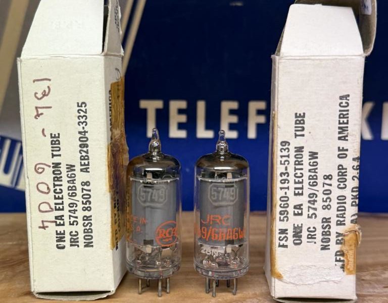 6BA6 EF93 5749 JRC RCA, matched pair (2), NOS, milspec, vari mu, 6386 sub